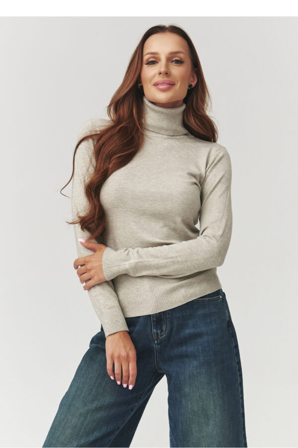 Turtleneck model 219740 Makadamia