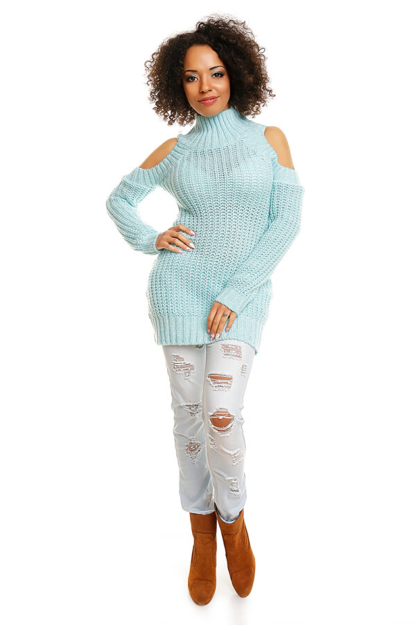 Hard-knitted jumper model 84344 PeeKaBoo