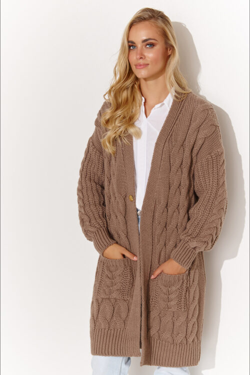 Cardigan model 184393 Makadamia