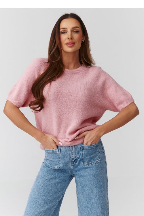 1112939 Short sleeve sweater model 224079 Makadamia