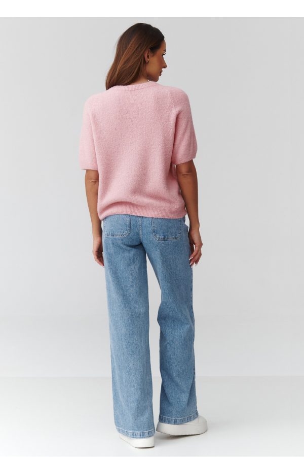 1112941 Short sleeve sweater model 224079 Makadamia